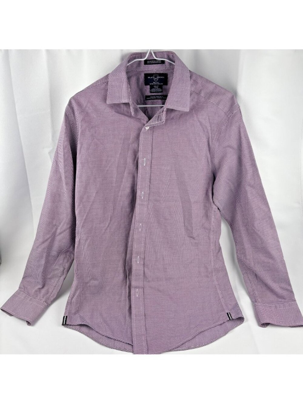 Men's Black Brown 1826 French Collar Slim Fit Shirt Soft Red Size 14 1/2 37